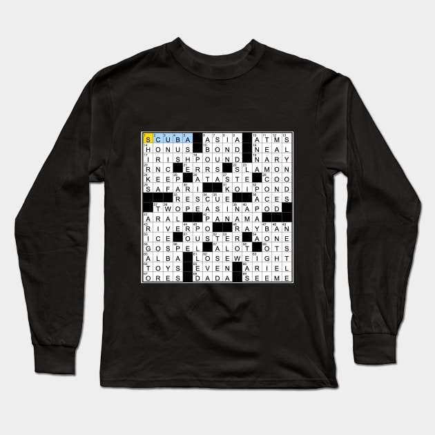 Spot on a crossword clue Long Sleeve T-Shirt by MerchSpot